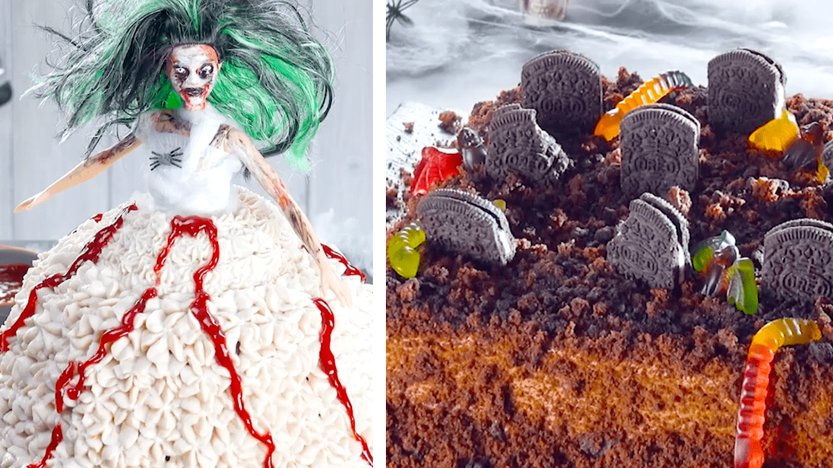 2.-3. Friedhofs- und Zombie-Puppen-Kuchen