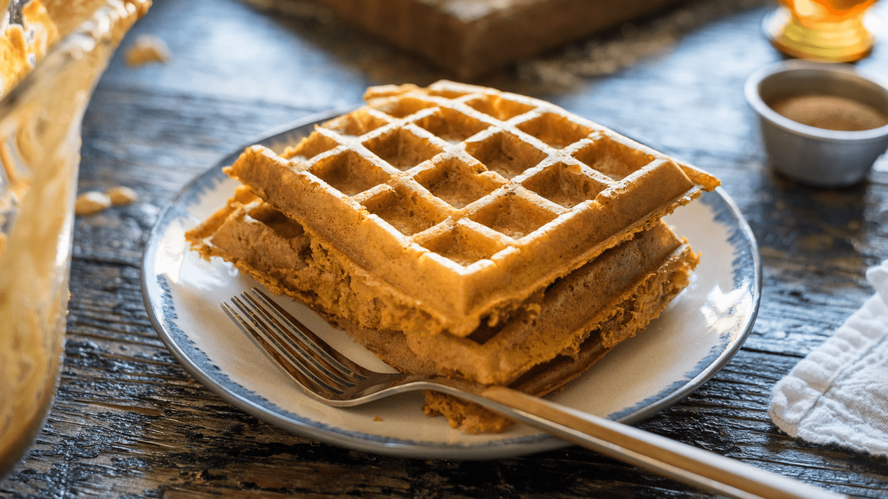 SÃ¼ÃŸe KÃ¼rbiswaffeln mit Hokkaido-KÃ¼rbis