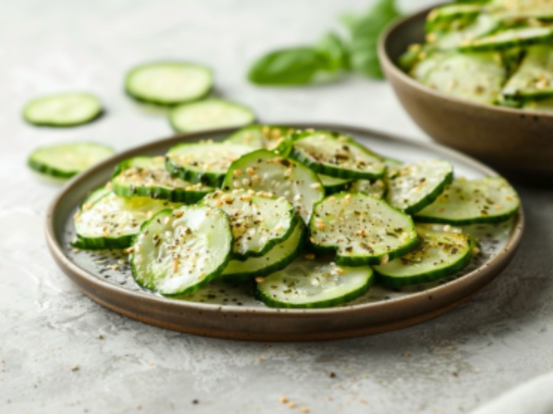 Knuspriges Fingerfood: Alle lieben diese Gurkenchips aus dem Ofen