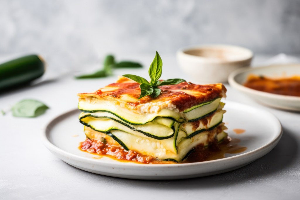 Zucchini-Lasagne mit Linsen: die Low-Carb-Lasagne für den Sommer