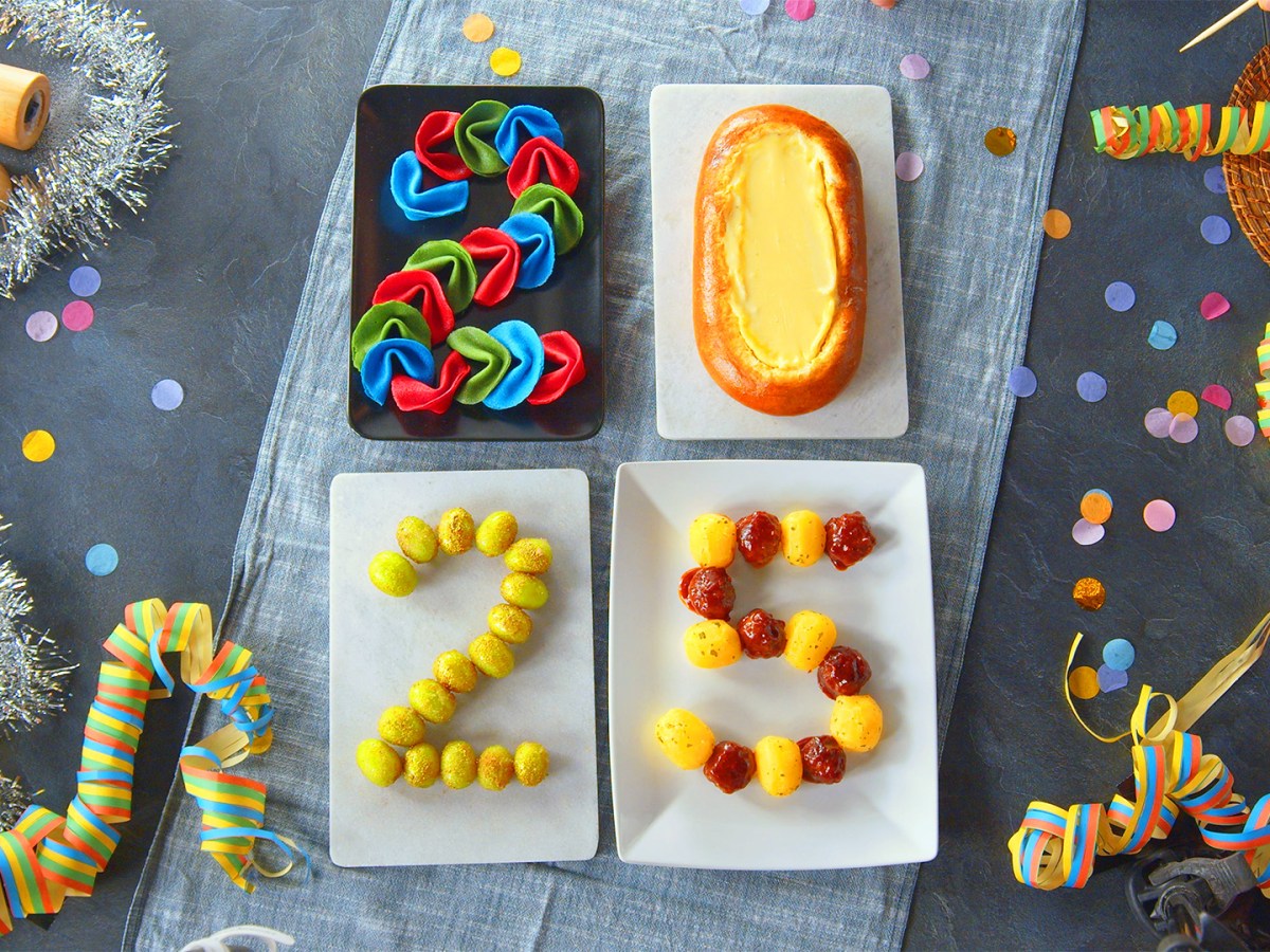 Ein Fingerfood-Büfett für Silvester.