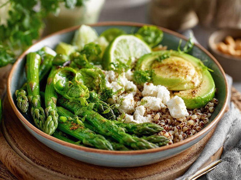 Ein Frühstück, das dich nach vorne bringt: Spargel-Quinoa-Bowl